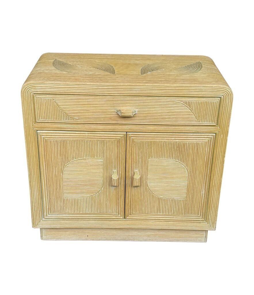 An Italian 1970s Pencil Reed Bamboo Cabinet By Vivai Del Sud photo Furniture