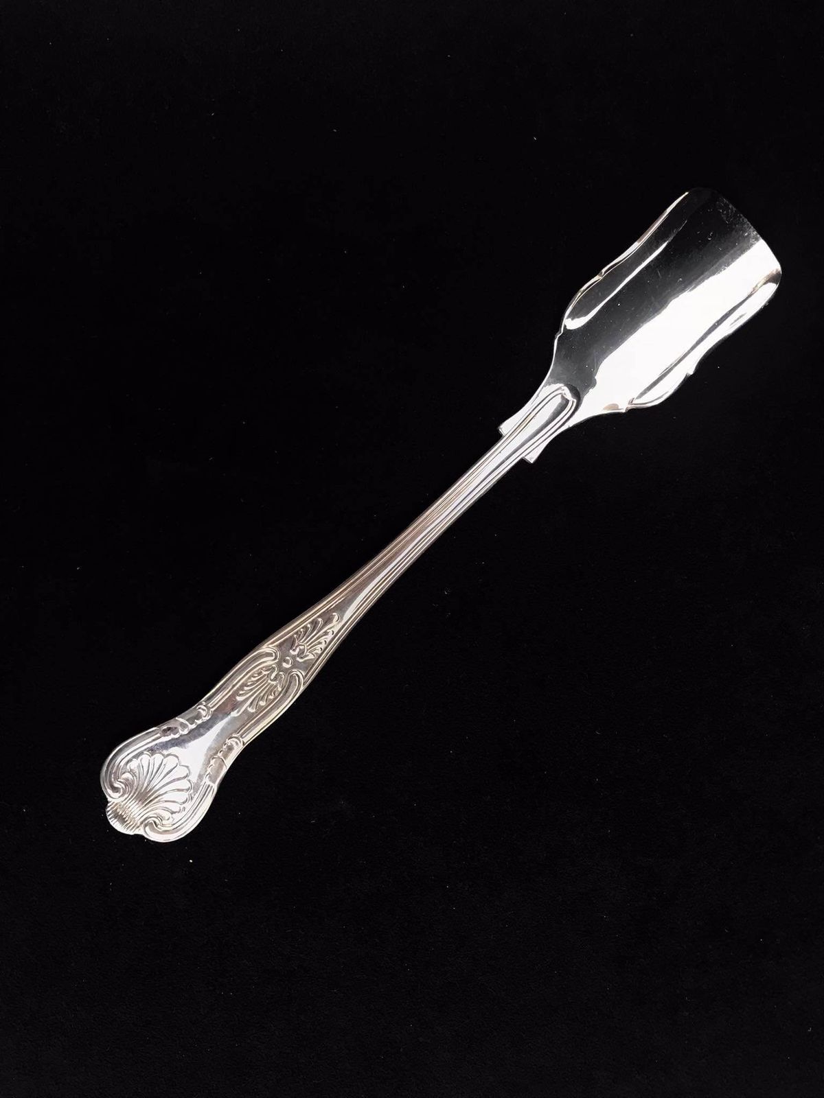 Antique Silver Plated Stilton Cheese Scoop: English Flatware, 1900s Collector Gift