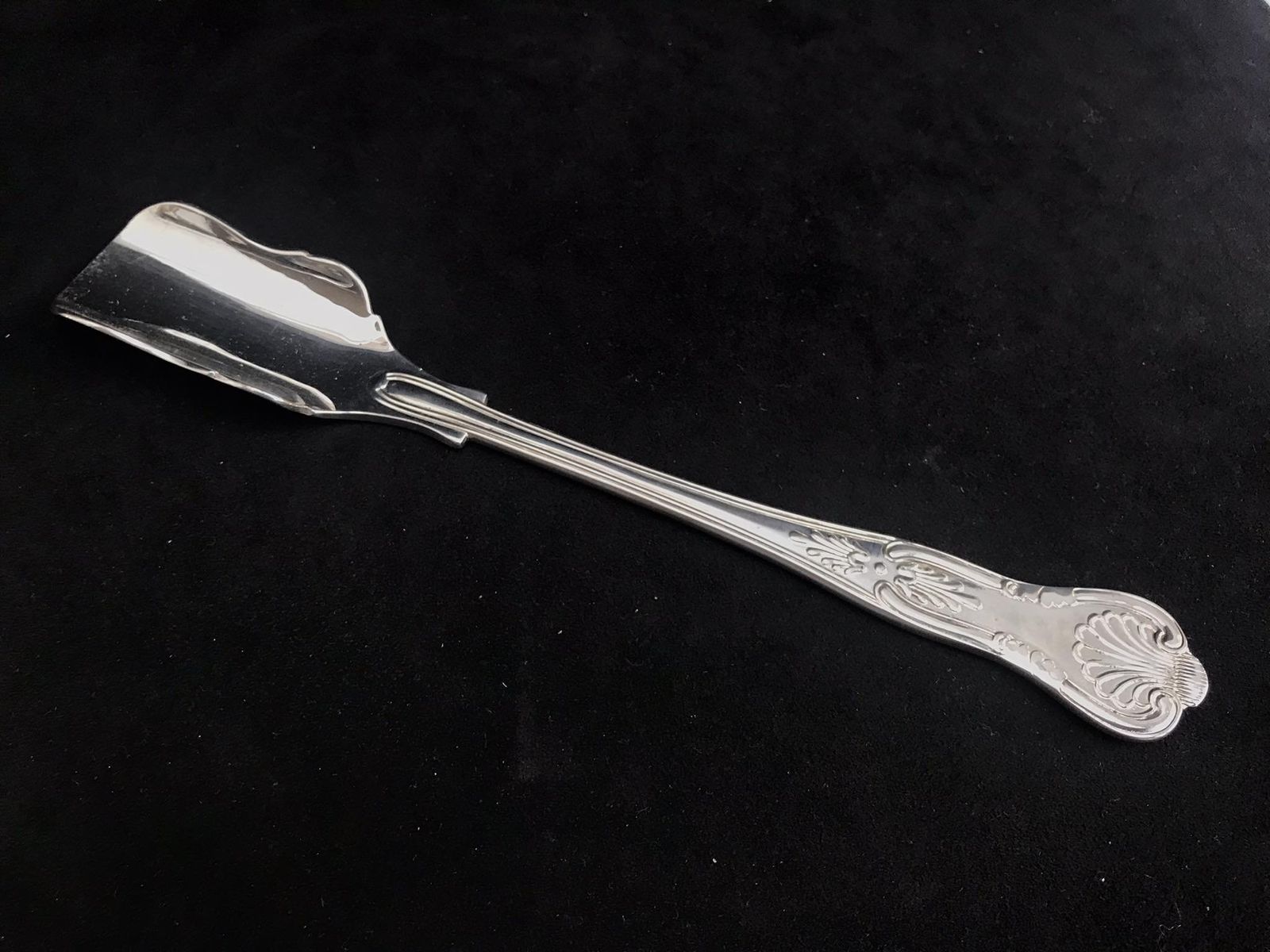Antique Silver Plated Stilton Cheese Scoop: English Flatware, 1900s Collector Gift photo furniture