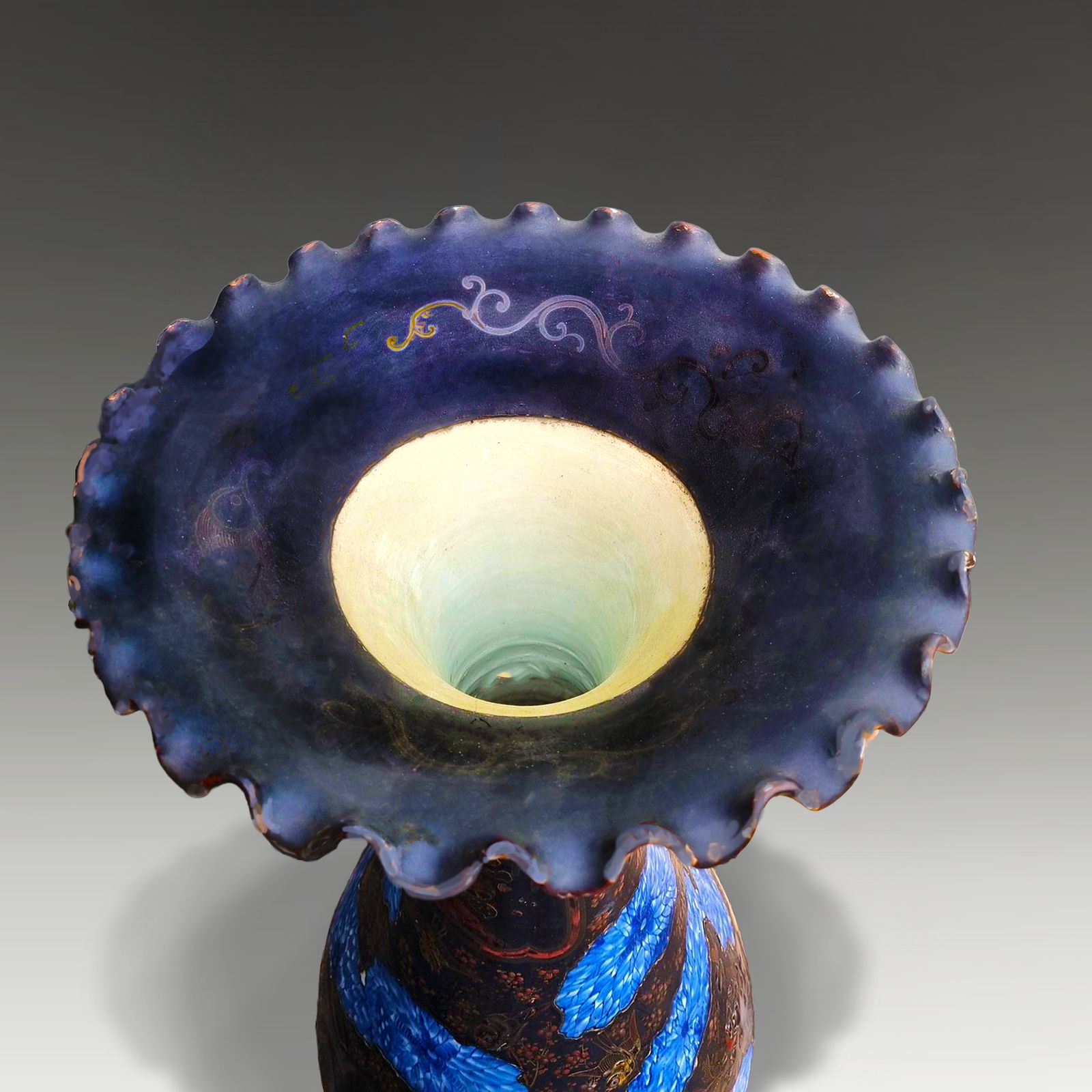 Large Meiji Period Lacquered Ceramic Vase 128cm (50 Inches) Tall photo 3250.0