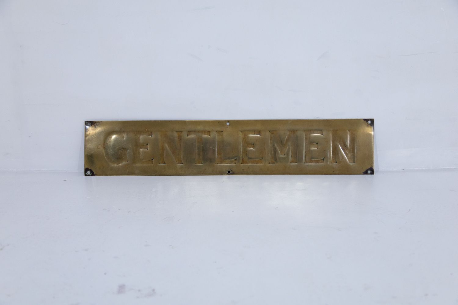 Pair Of Large Early 20th Century Brass Ladies & Gentlemen Signs photo Home Decor