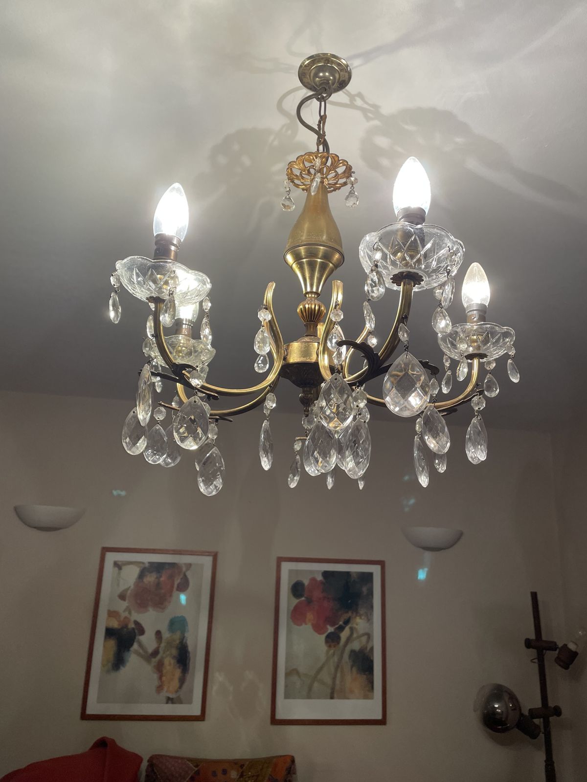 19th Century French Crystal Chandelier photo for sale