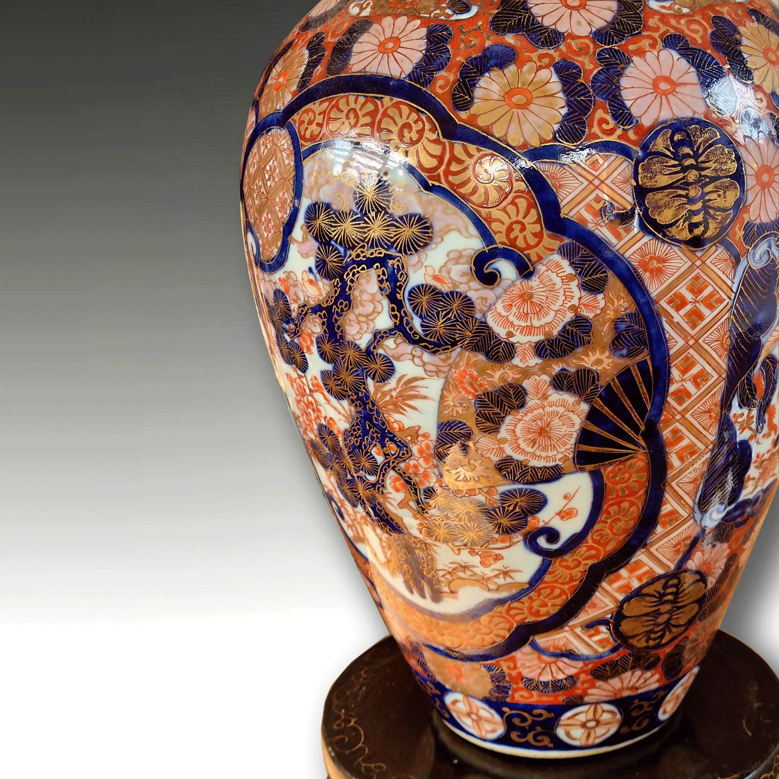 Early Fukagawa Early Meiji Period Large Vase Circa 1875
