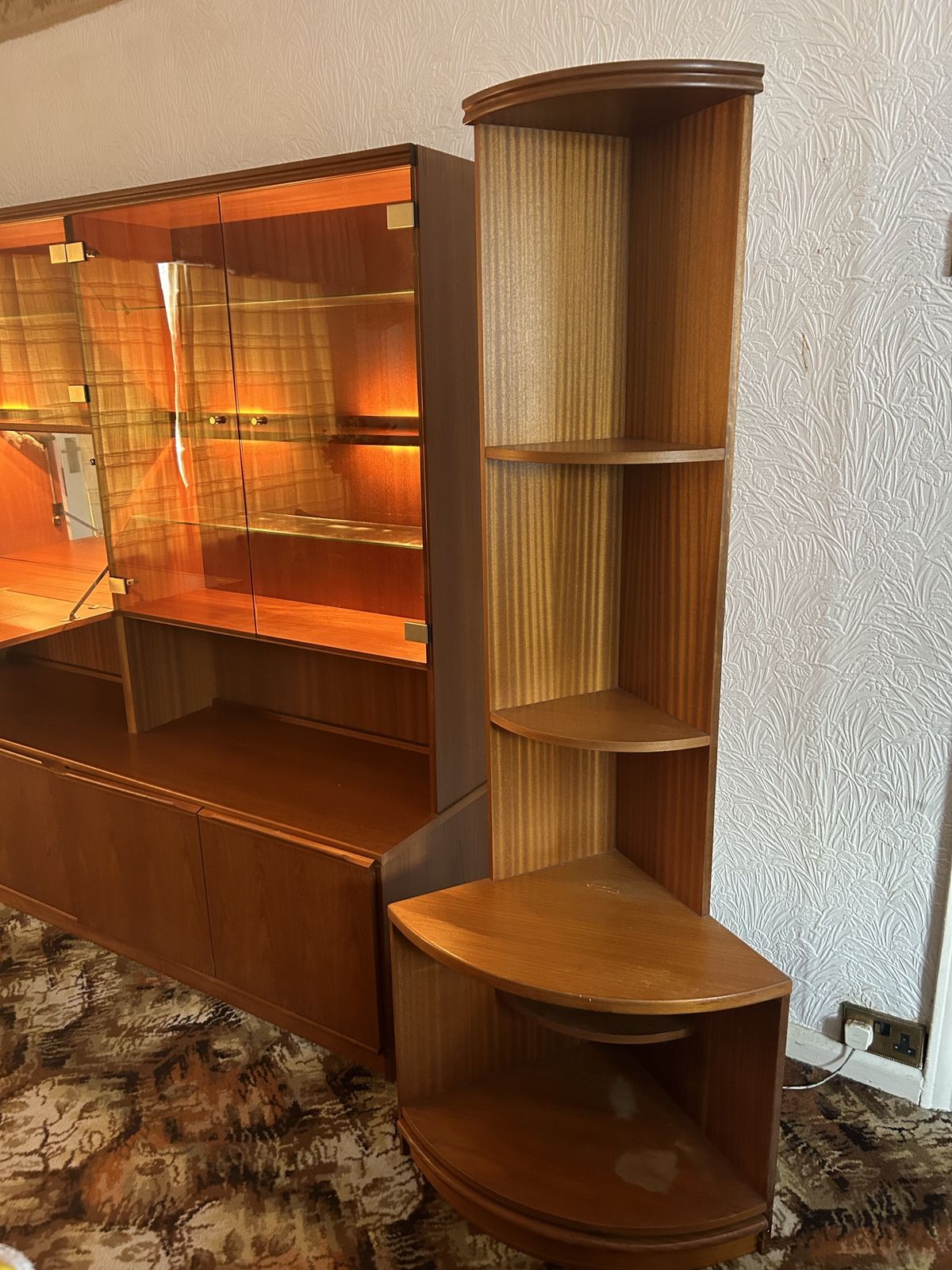 Morris Of Glasgow Cabinet With Drawers, Cupboards And Shelves With Lights photo buy