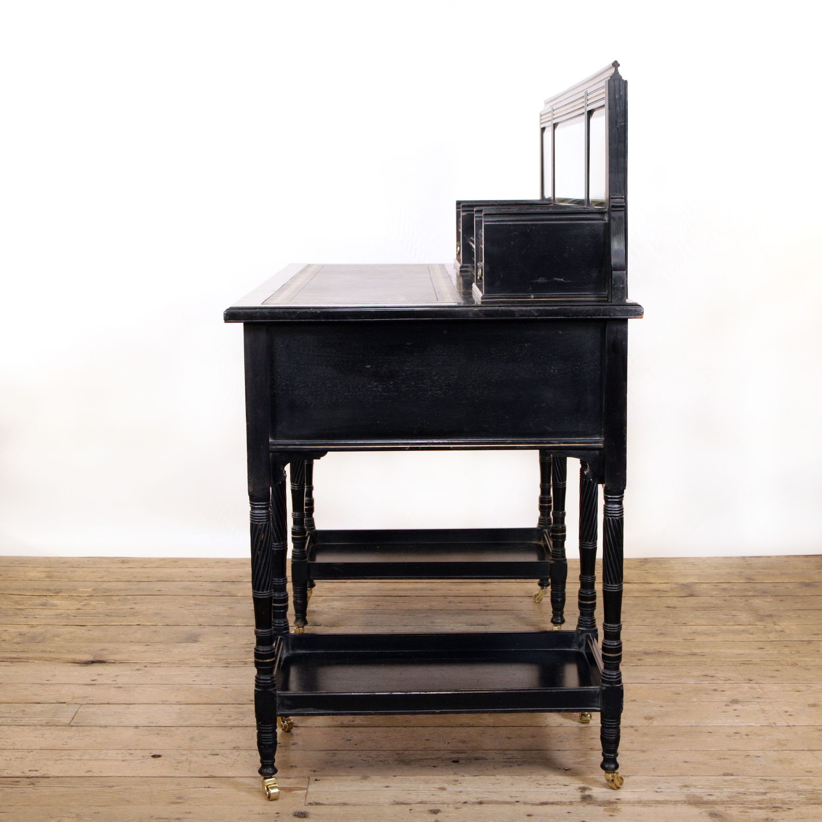A Good Ebonised And Parcel Gilt Aesthetic Movement Desk, In The Manner Of Gillows photo for sale