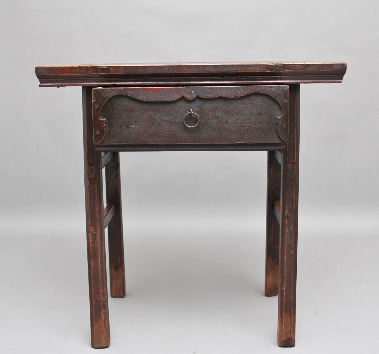 19th Century Chinese Elm Side Table photo furniture