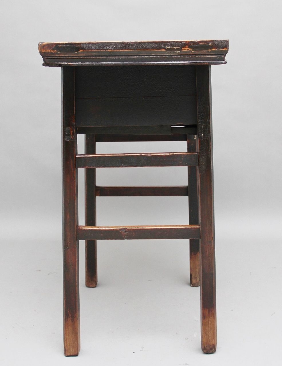 19th Century Chinese Elm Side Table photo Furniture