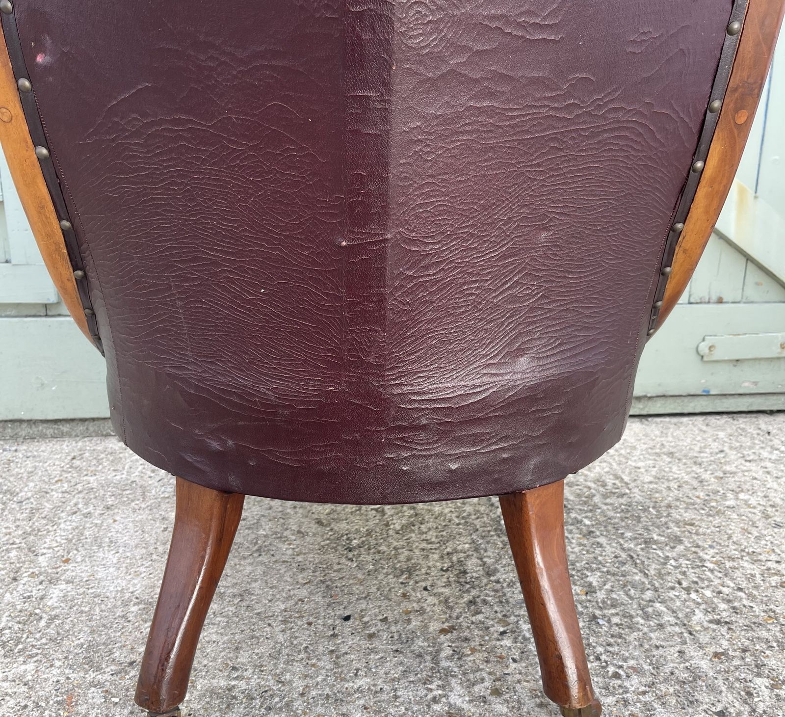 19th Century Burgundy Leather Club Chair photo vintage