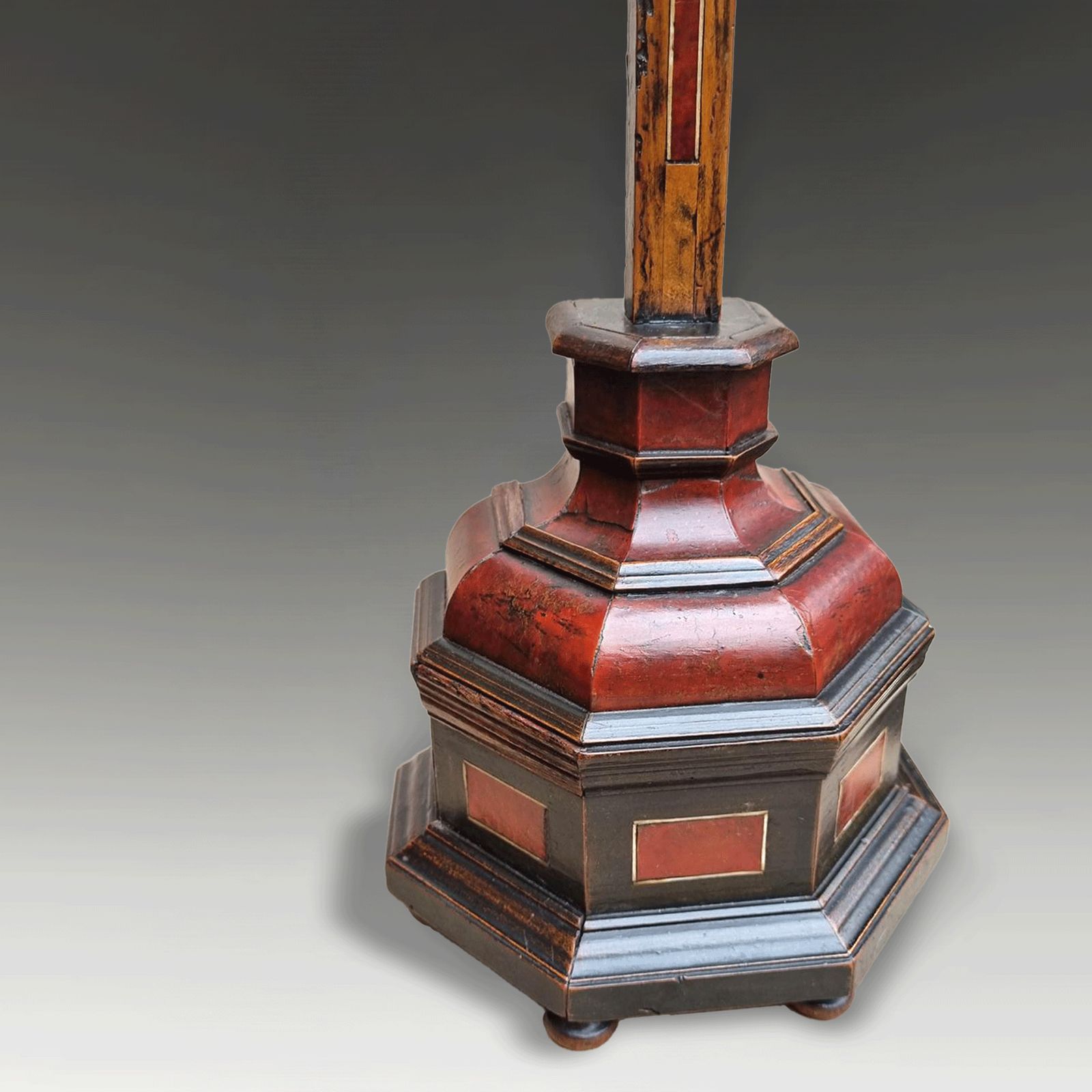 18thc Flemish Red Tortoiseshell & Fruitwood Corpus Christi Crucifix   52cm Tall photo Home Decor