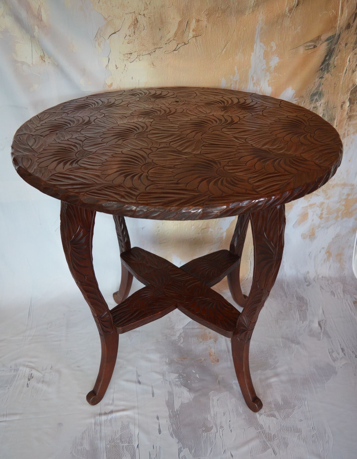 photo buy Liberty & Co, Japanese Carved Arts & Crafts Table (Circa 1905)