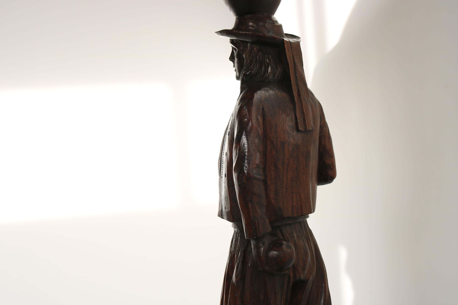 Antique French Breton Brittany Pedestal Table 19th Century Figural Carved Oak photo buy