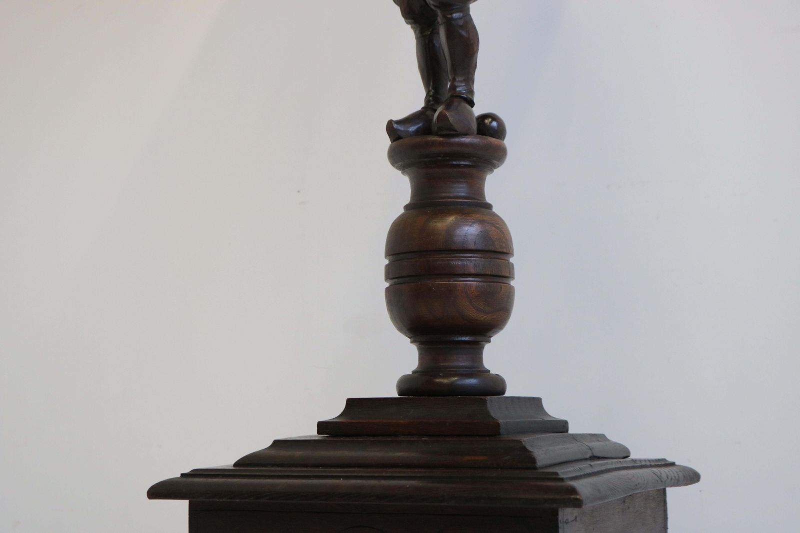 Furniture Antique French Breton Brittany Pedestal Table 19th Century Figural Carved Oak photo