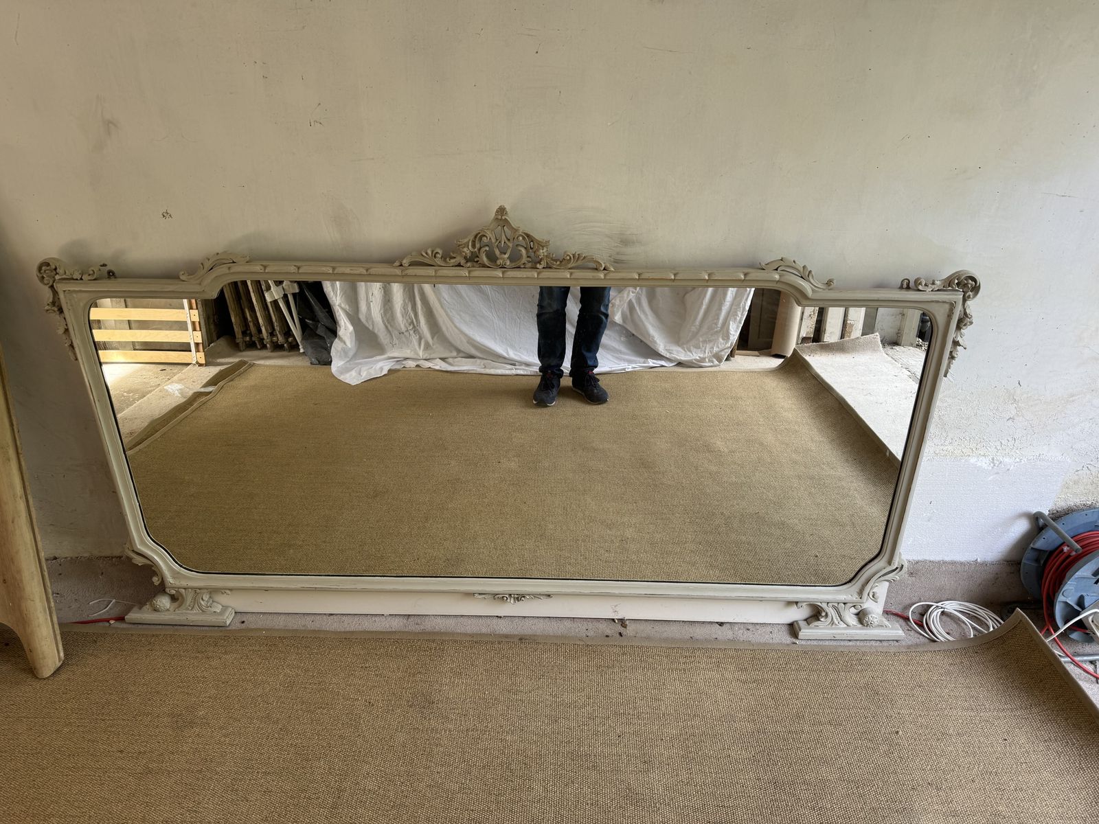 Antique Italian Mirror Extra Wide W 2.1m H 1.16m photo 425.0