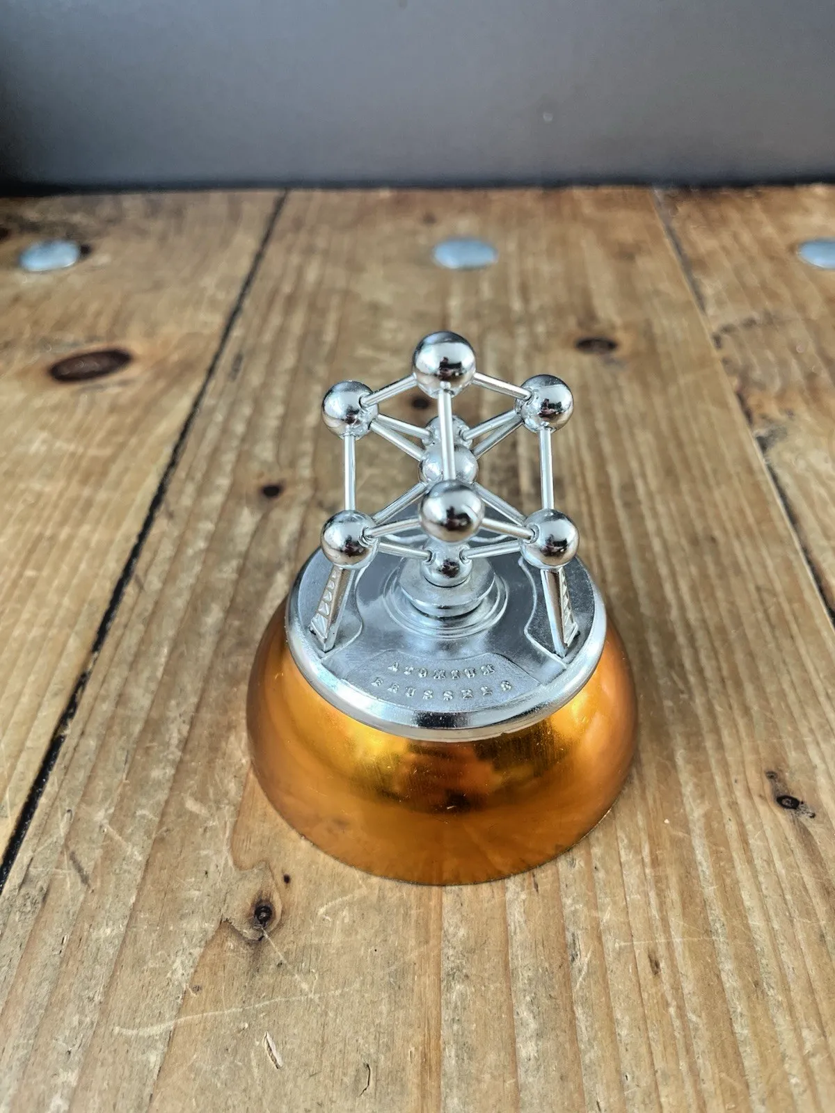Vintage Worlds Fair Atomium Brussels Atomic Space Age Molecule Desk Paperweight photo furniture