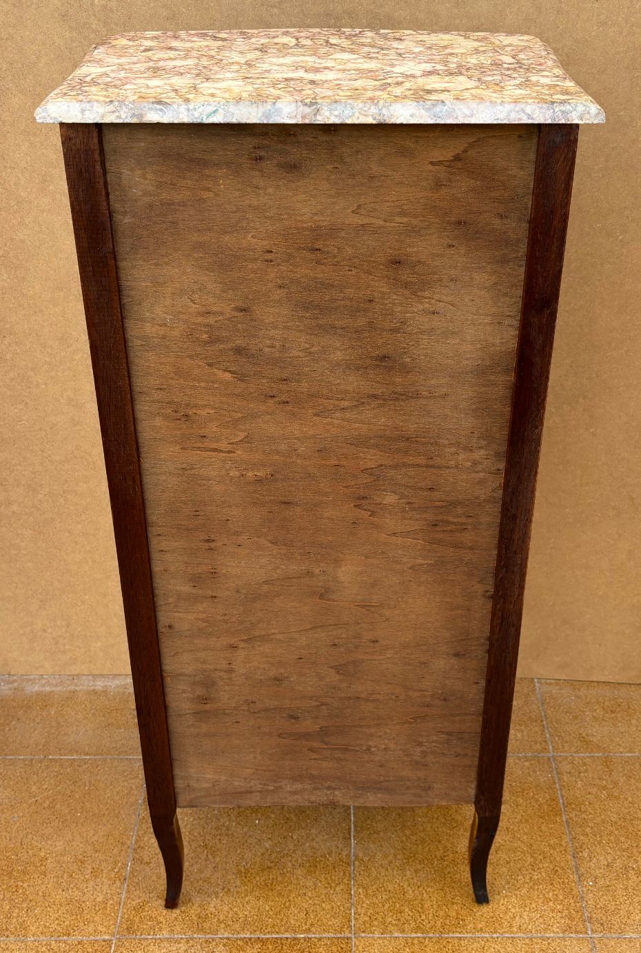 French Marquetry And Marble Top Tall Chest Of Seven Drawers photo vinterior