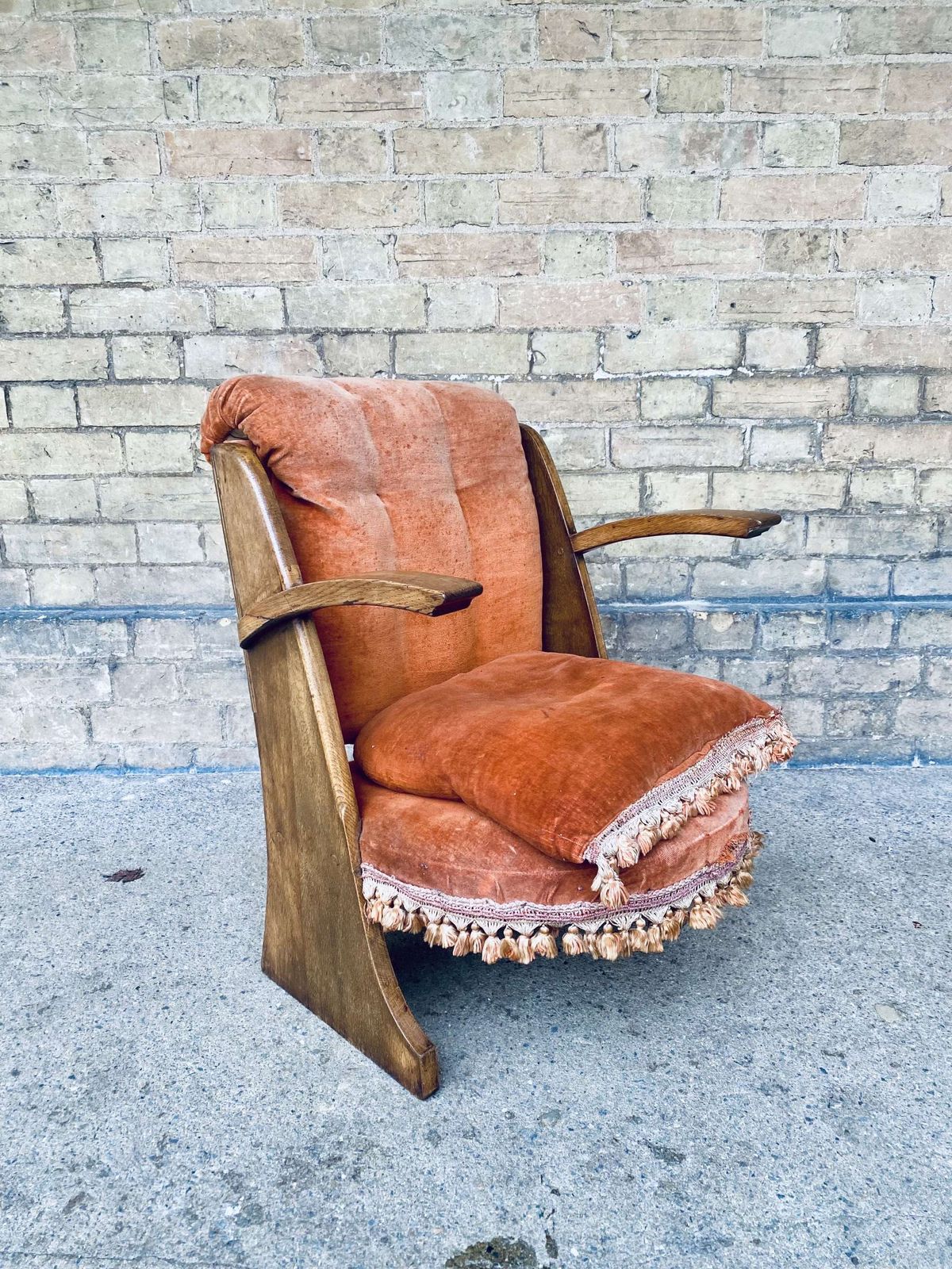 A Liberty & Co. Upholstered Low Chair By William Birch & Co.