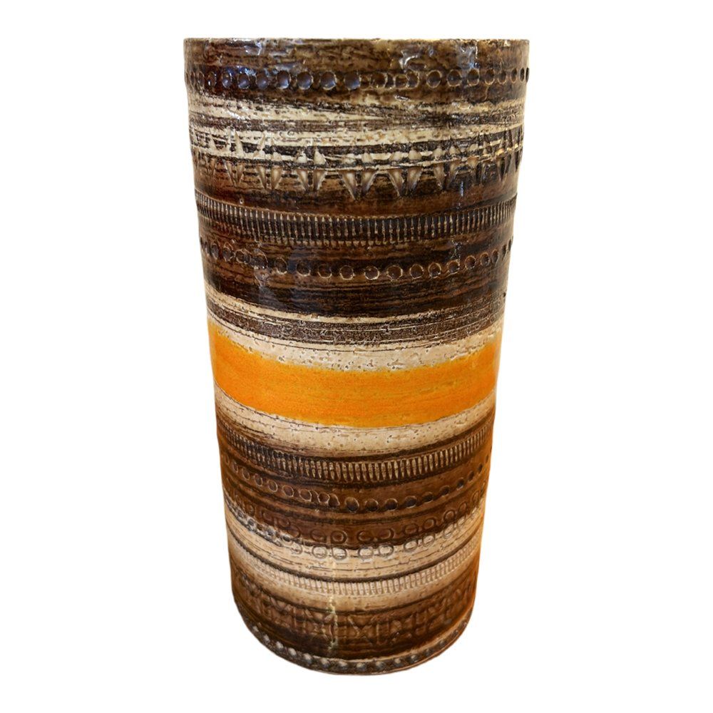 Italian Vase In Sahara Decor By Aldo Londi, 1960s photo Home Decor