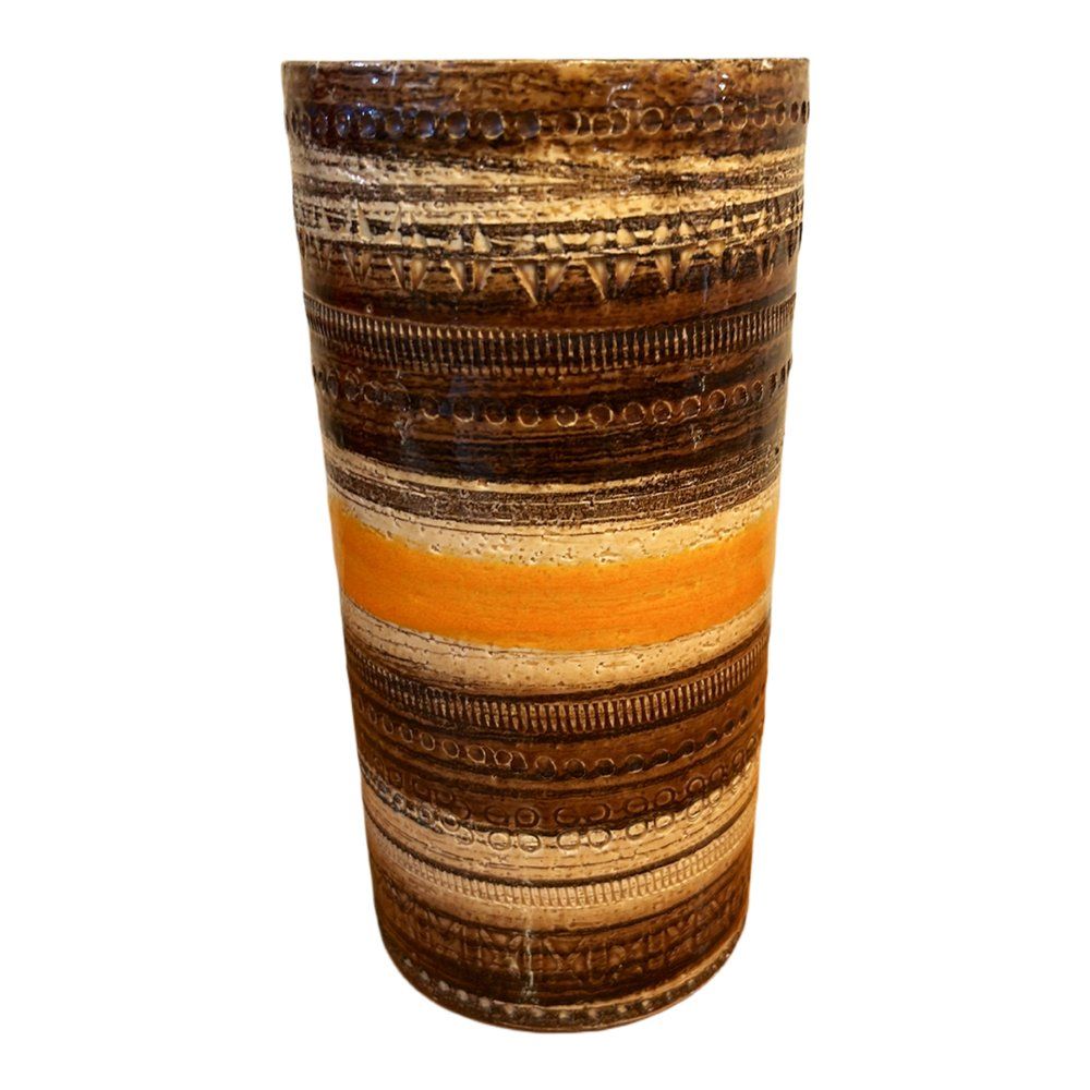 Italian Vase In Sahara Decor By Aldo Londi, 1960s photo 240.0
