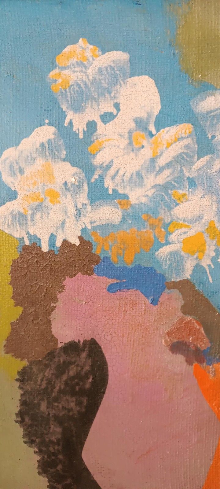 Still Life Painting Vase With Flowers  F Dated 1972 Signed  Oil On Board photo buy