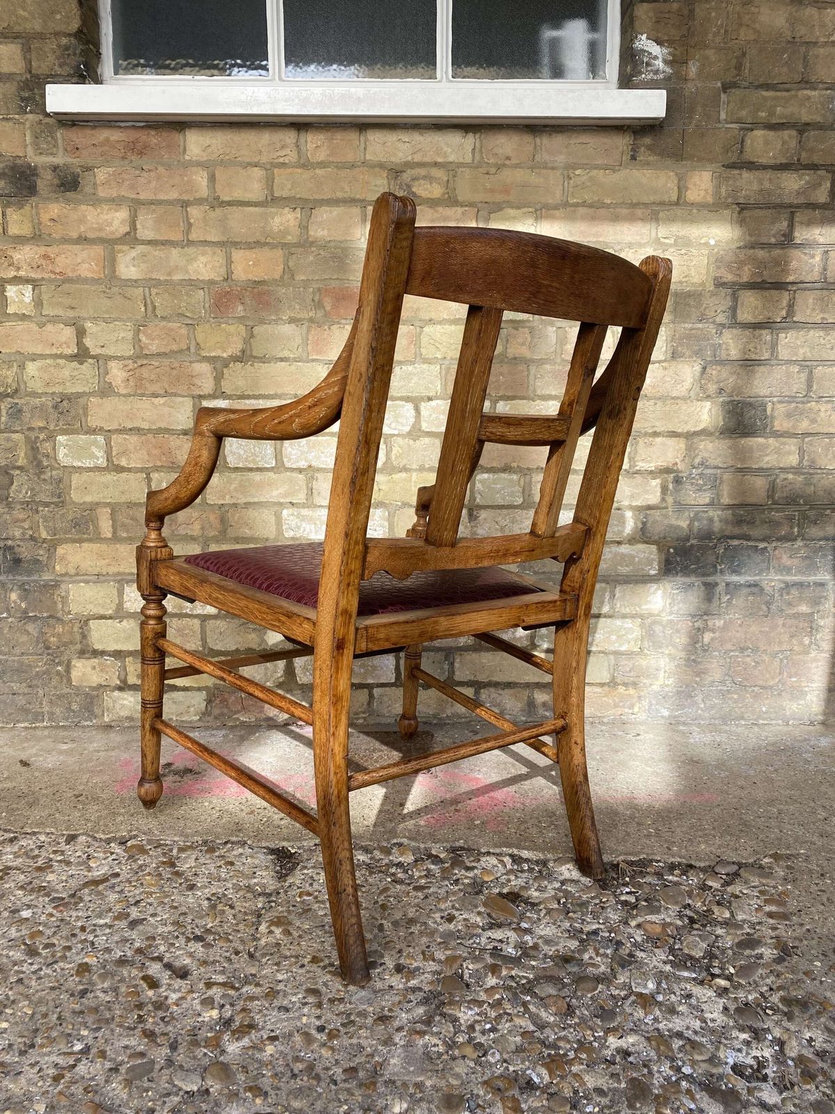 photo for sale An Aesthetic Movement Oak Armchair Circa 1890