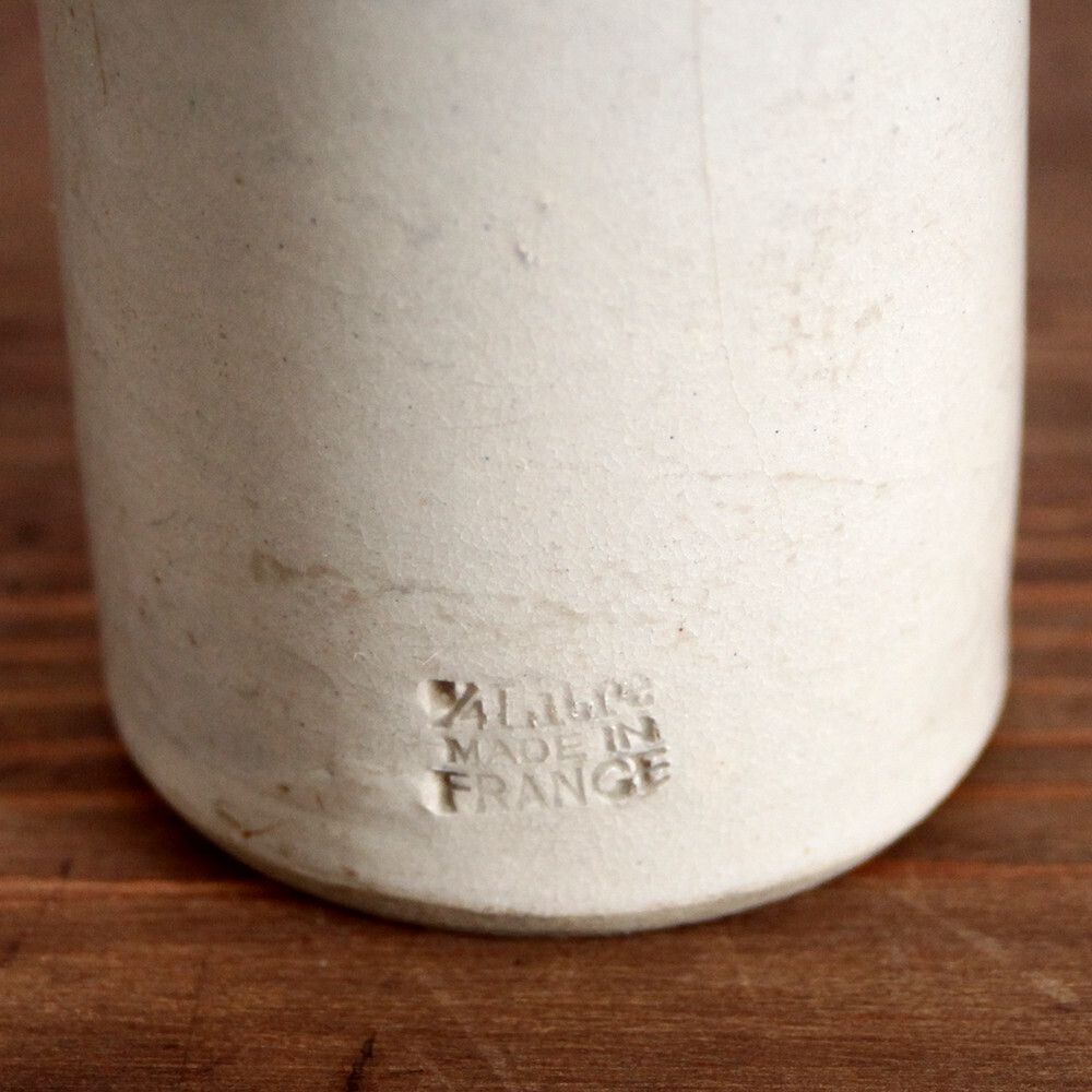 Vintage French Stoneware Bottle Stamped Made In France photo vinterior