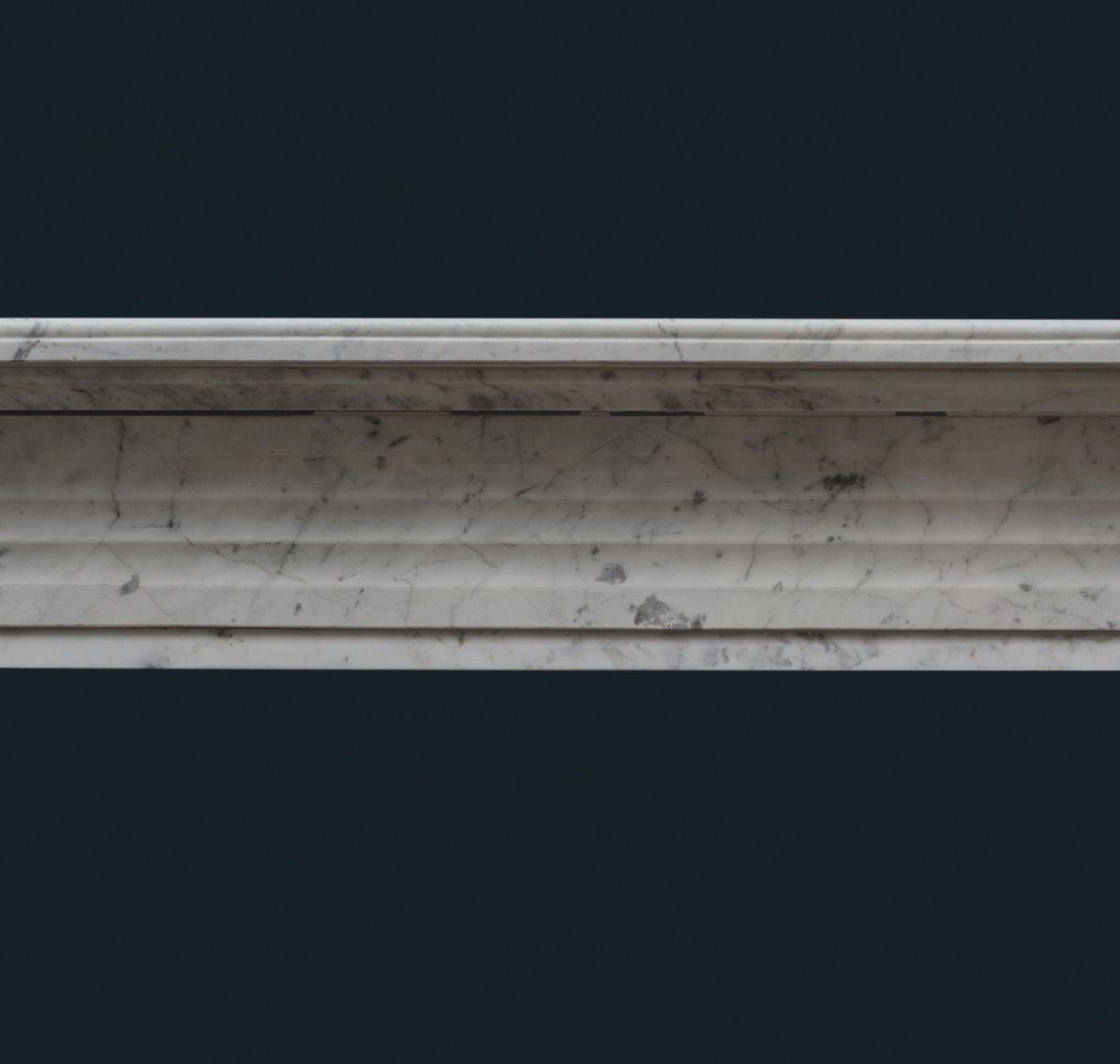 Georgian Carrara Marble Fluted Fireplace Surround photo Home Fixtures