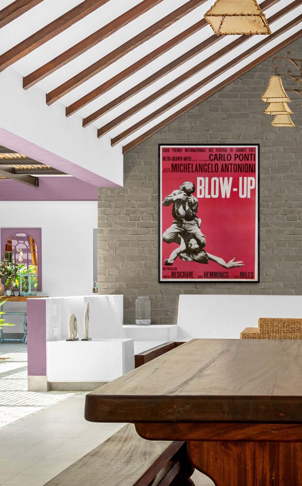 Original Blow Up R1970 Italian Due Fogli Poster photo furniture