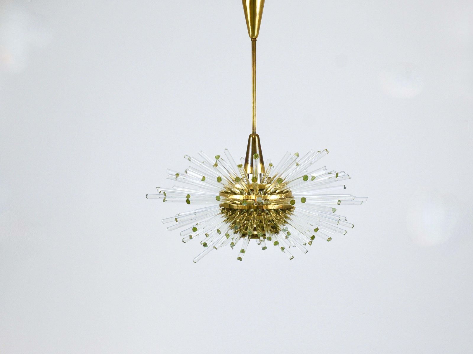 Bakalowits Miracle Sputnik Brass Chandelier With Crystal Glass Rods, 1960s photo 12865.0