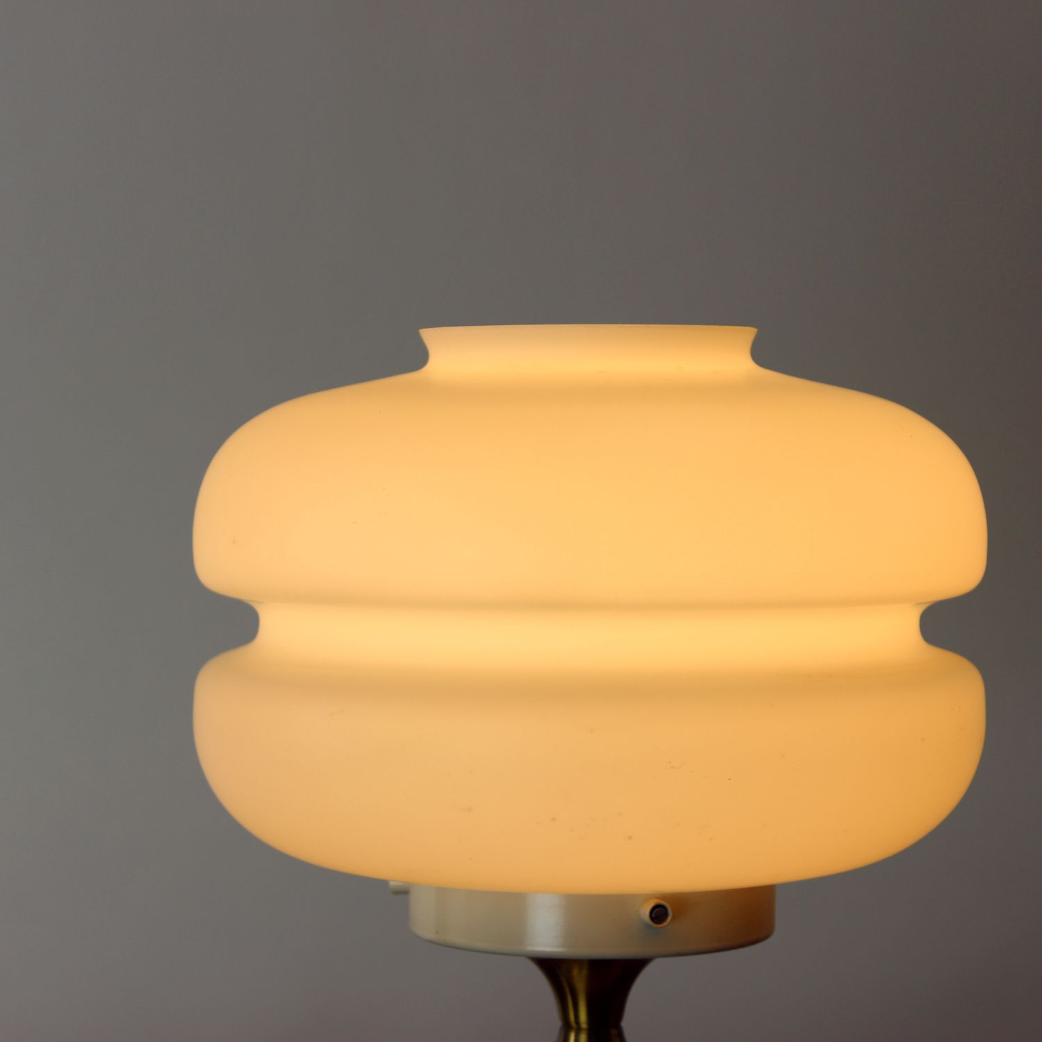 Space Age Table Lamp In Metal & Glass By Napako, Czechoslovakia 1970s photo 320.0
