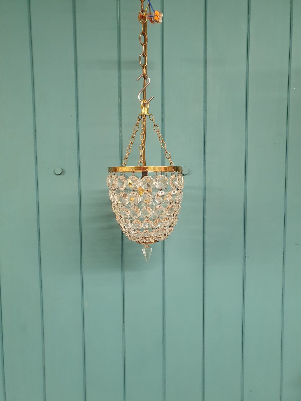 Early 20th Century Basket Chandelier 6"