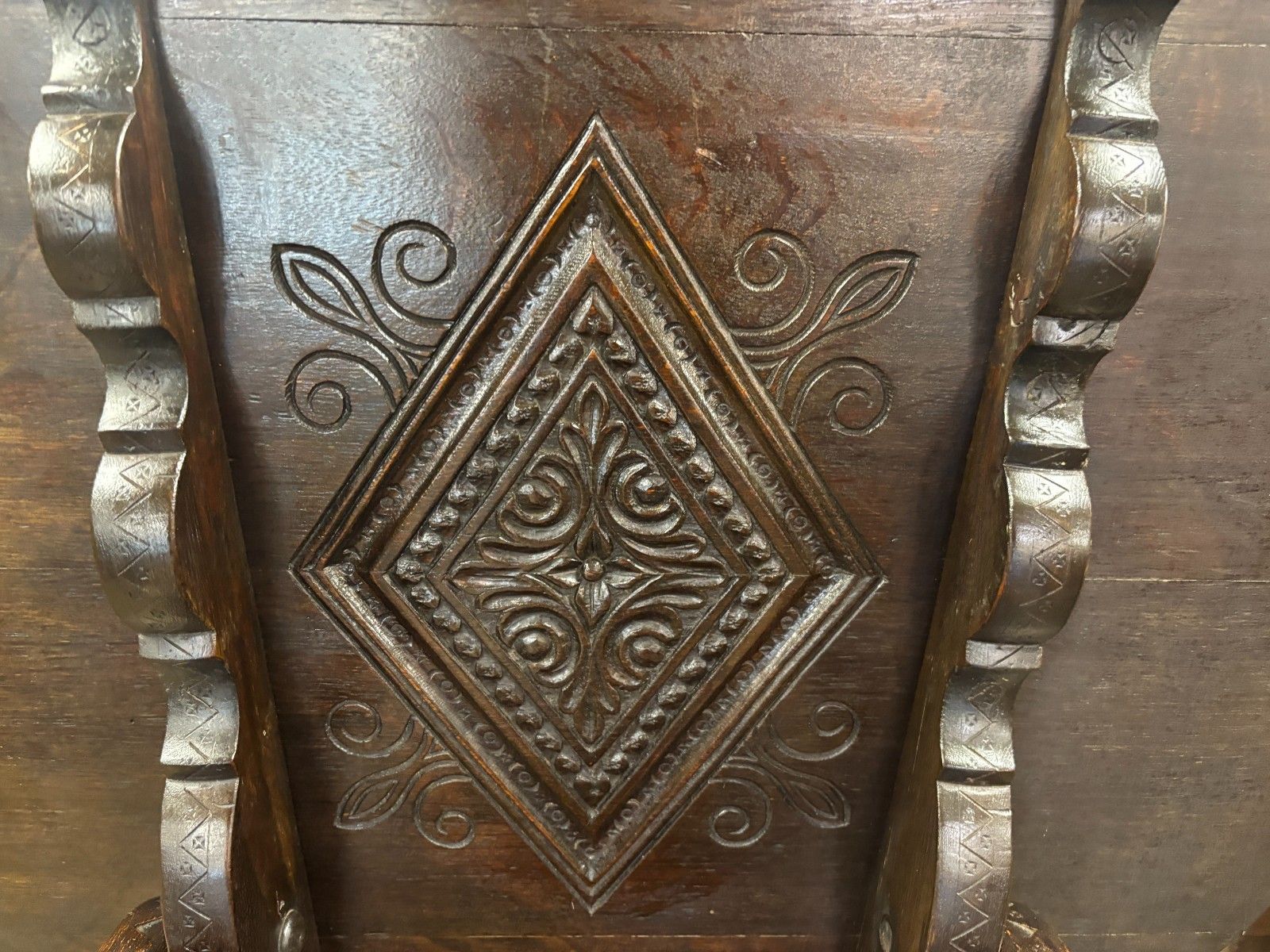 Antique Carved Oak Monks Chair/ Seat Metamorphic Chair Table photo Furniture