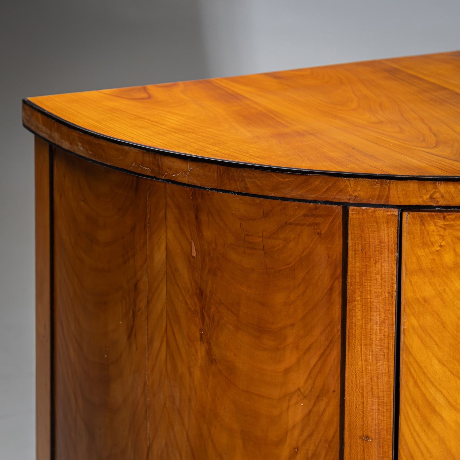 Biedermeier Demilune Cabinet In Cherry, South Germany, Circa 1820 photo vinterior