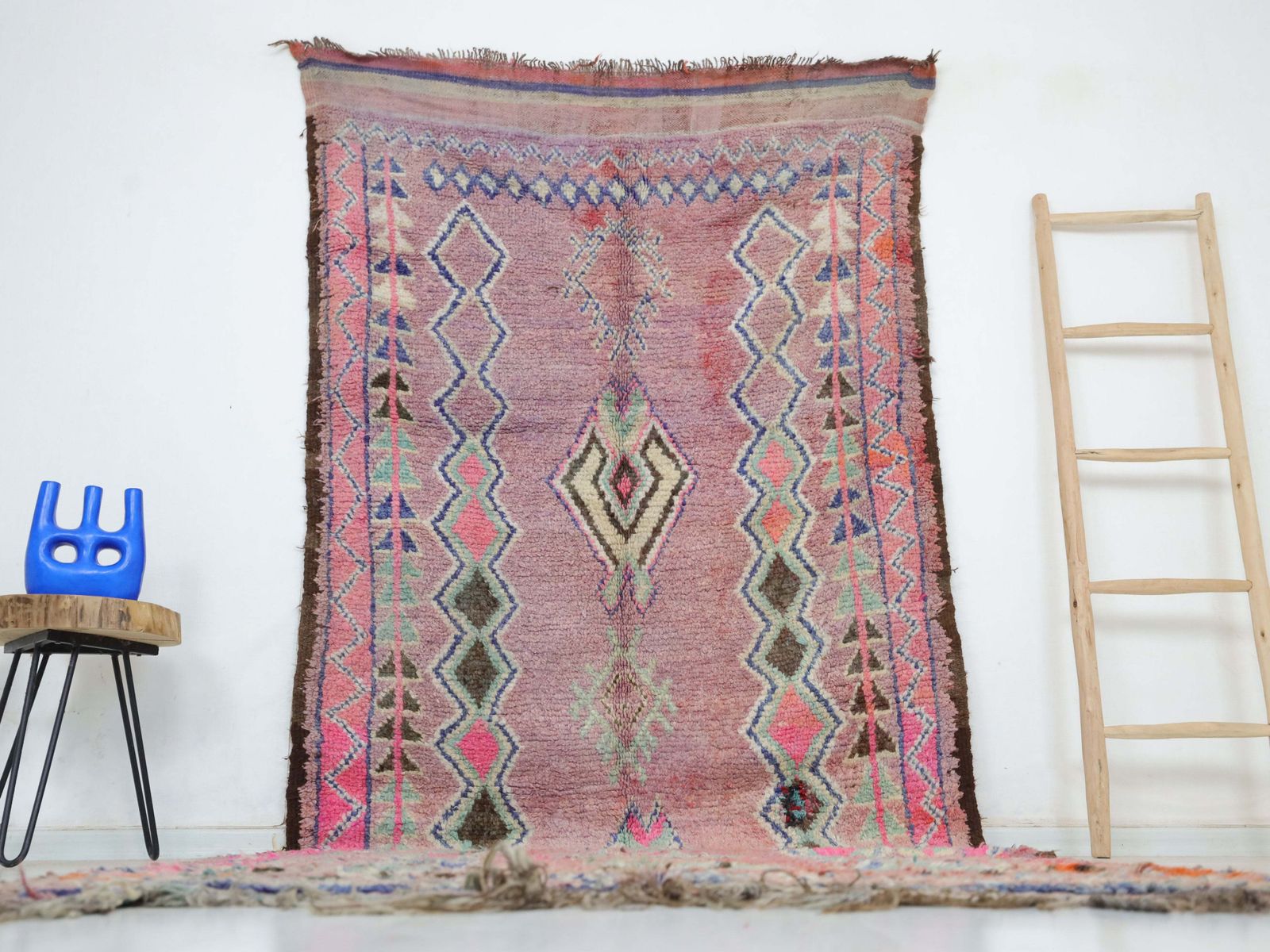 Sifaw Vintage Moroccan Rug 4'7" X 10'8" photo for sale