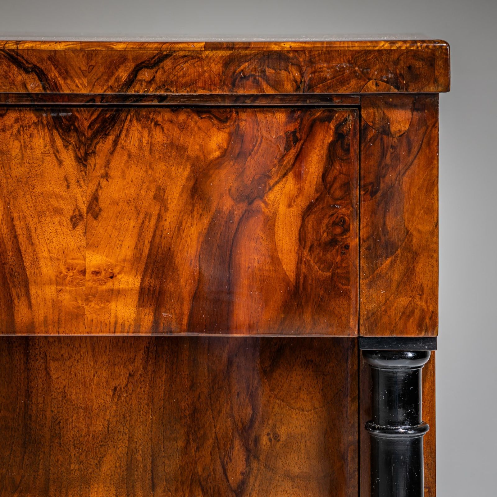 Biedermeier Chest Of Drawers In Walnut, German, Circa 1820 photo for sale