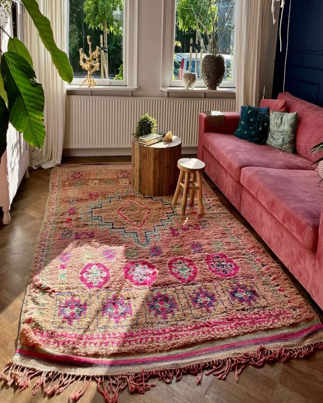 photo for sale Anqa Vintage Moroccan Rug 5'2" X 8'2"
