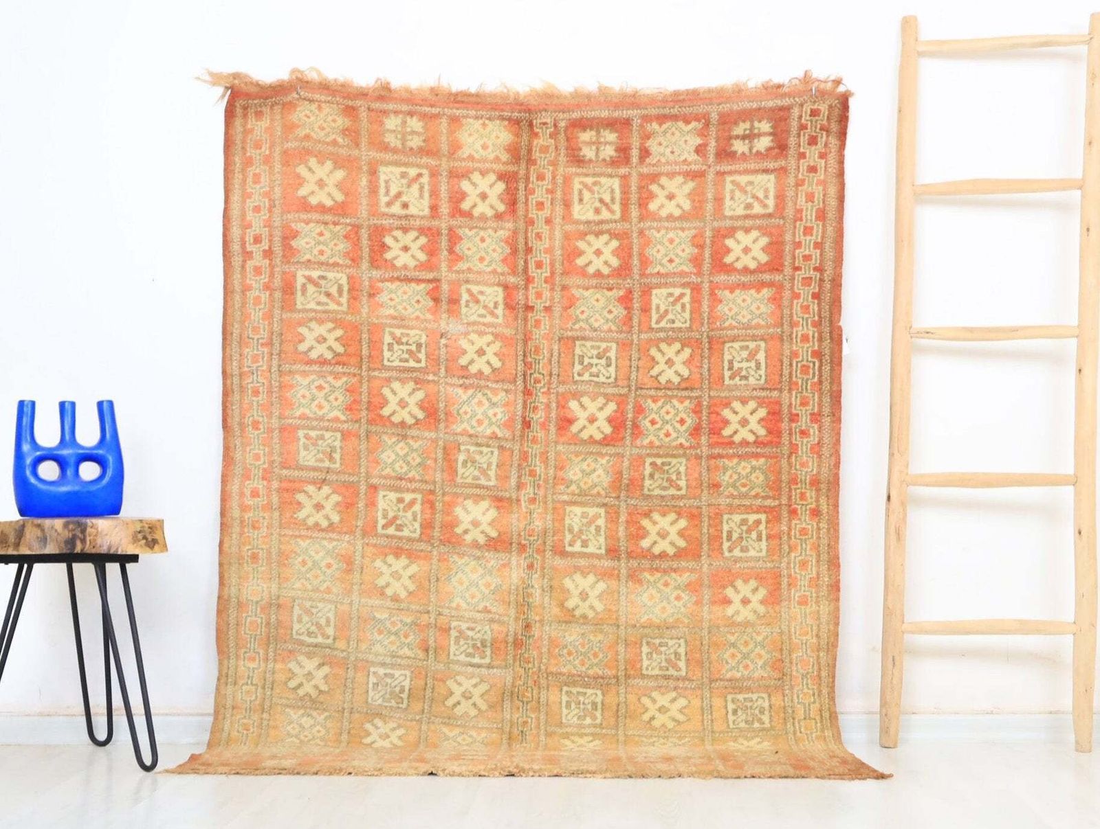 Yalouz Vintage Moroccan Rug 4'1" X 5'3"