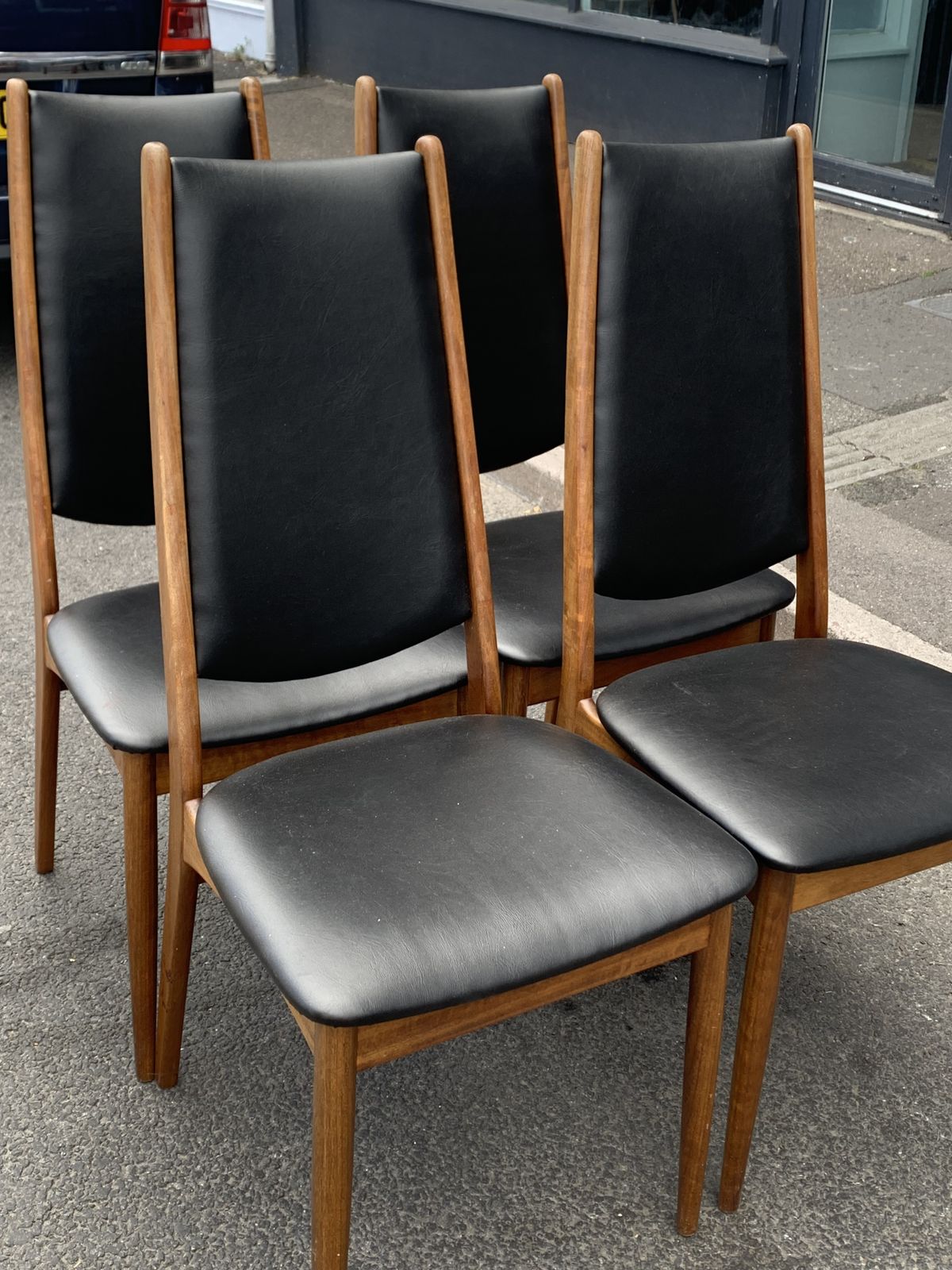 Set Of Four Danish Mid Century Dining Chairs
