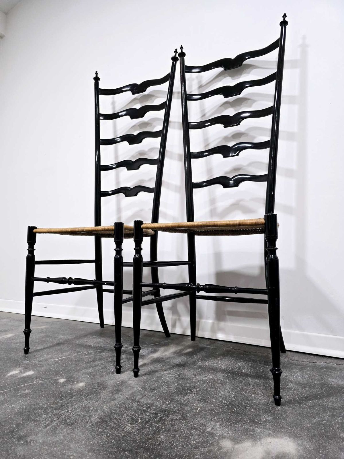 photo buy Paolo Buffa Ladder Chairs For Chiavari, Italy 1950s