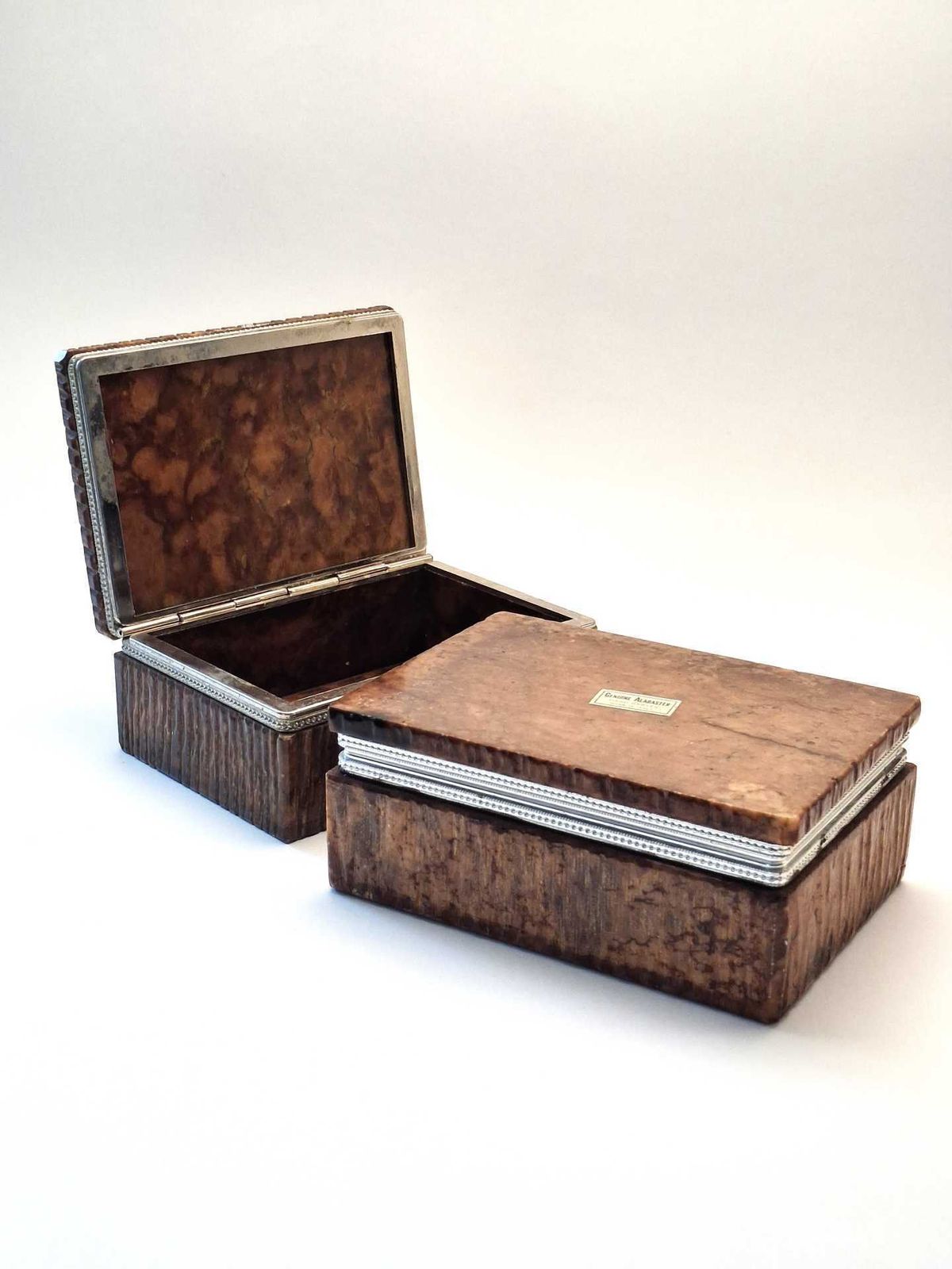 Pair Of Cigarette Cases Or Jewelry Boxes By Romano Bianchi, 1970s photo vinterior
