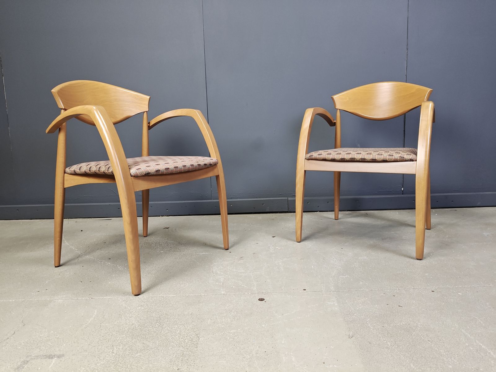 Vintage Spanish Wooden  Armchairs, 1990s Set Of 6 photo buy