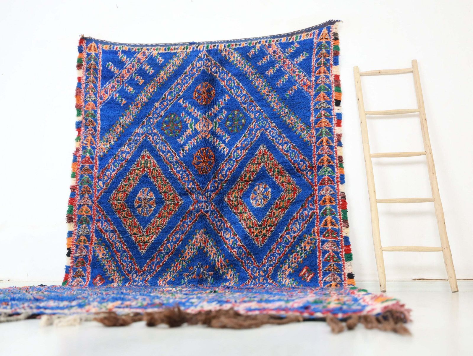 Bassou Vintage Moroccan Rug 6'2" X 12'7" photo for sale