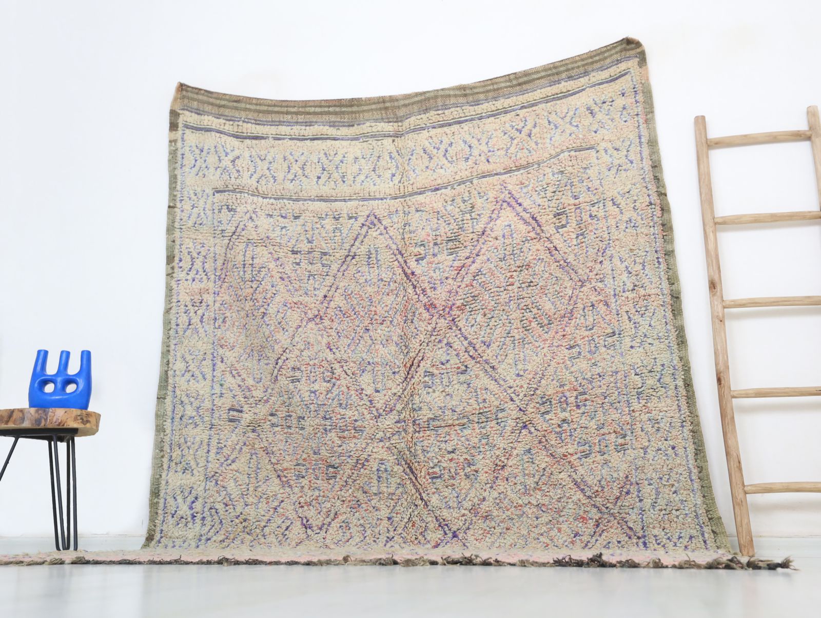 Tibra Vintage Moroccan Rug 6'3" X8'5" photo for sale