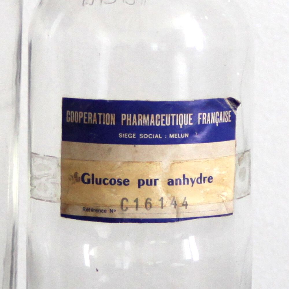 Vintage French Pharmacy Apothecary Bottles Set Of 2 photo vinterior