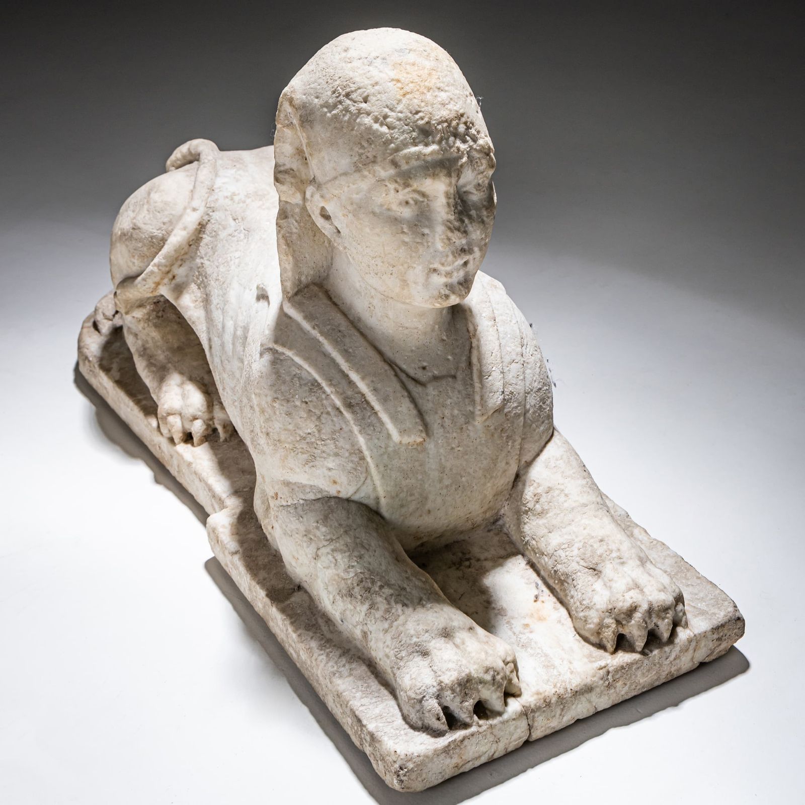 Pair Of Marble Sphinxes, Italy, 17th Century photo for sale