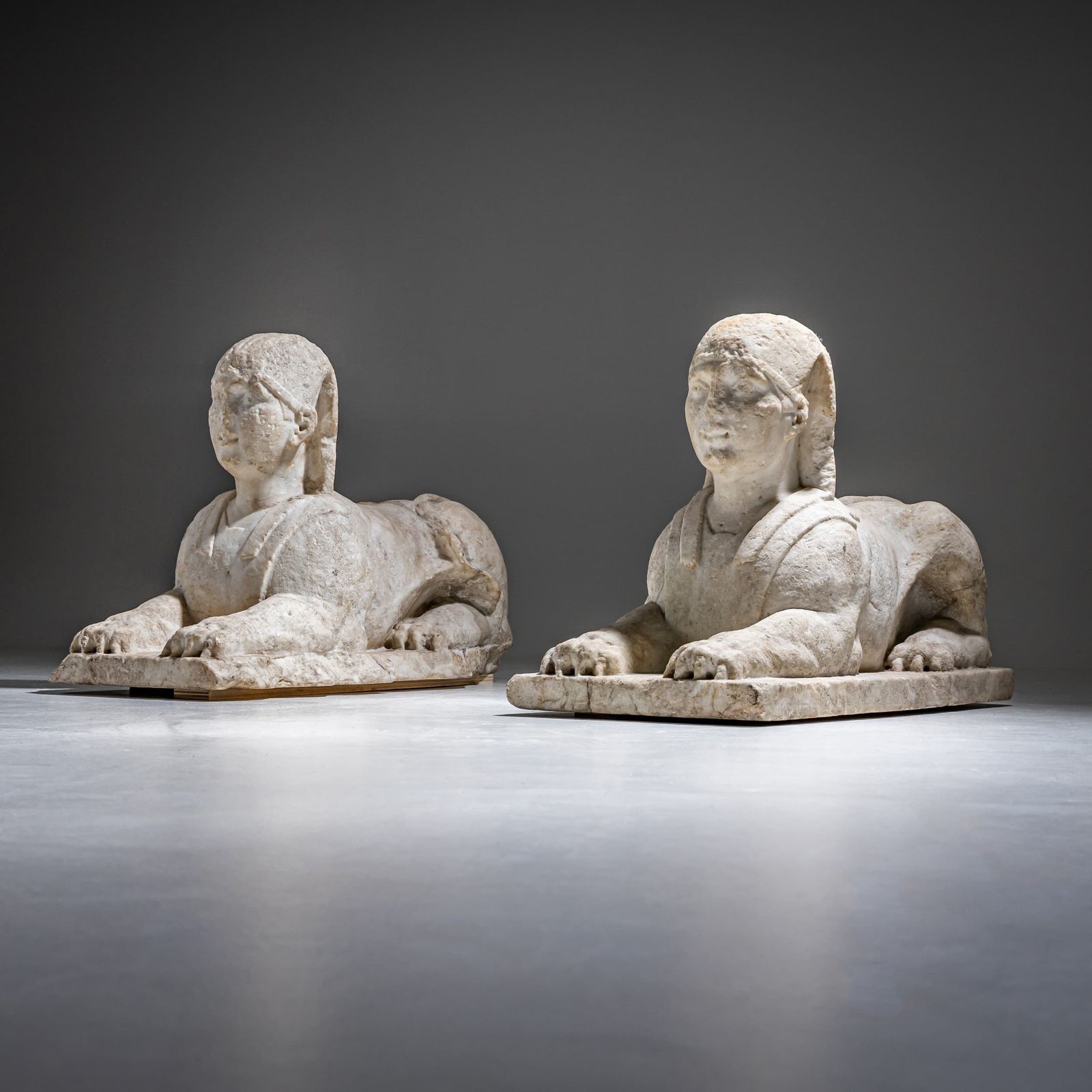 Pair Of Marble Sphinxes, Italy, 17th Century photo buy