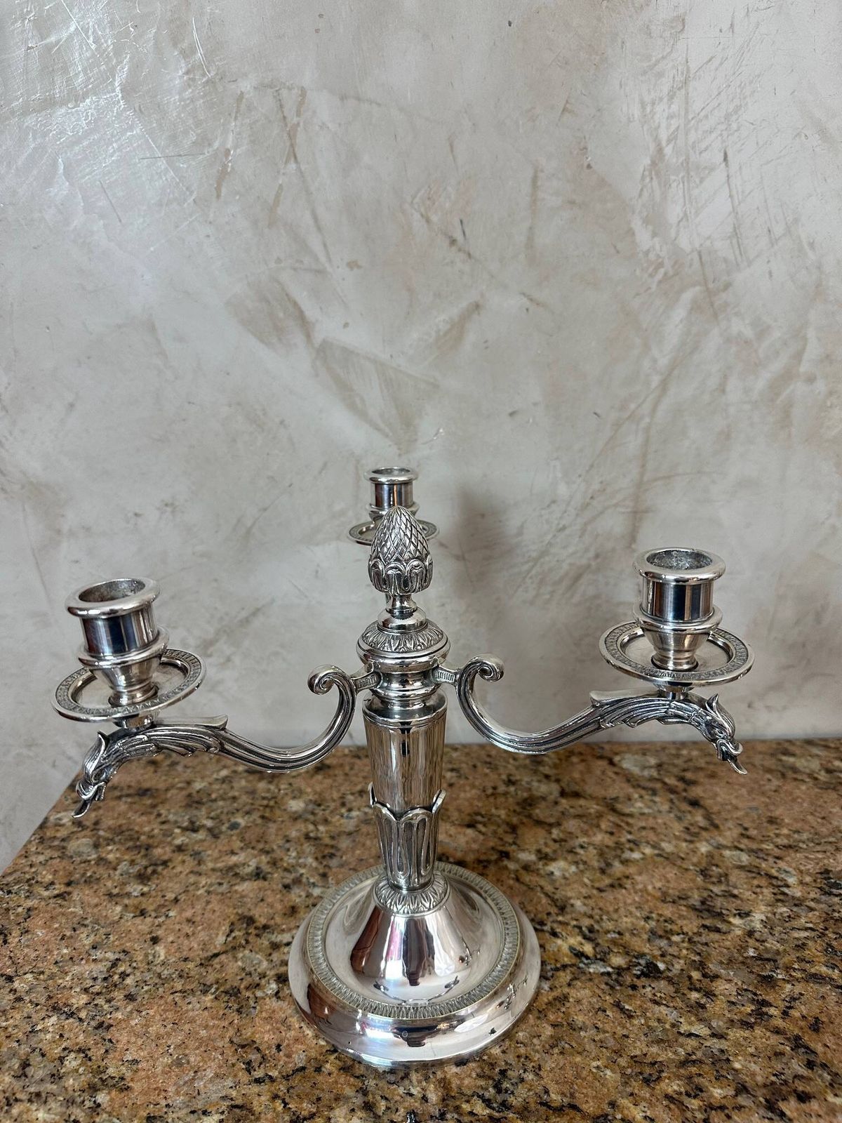 photo for sale Pair Of Silver Plated Candlesticks