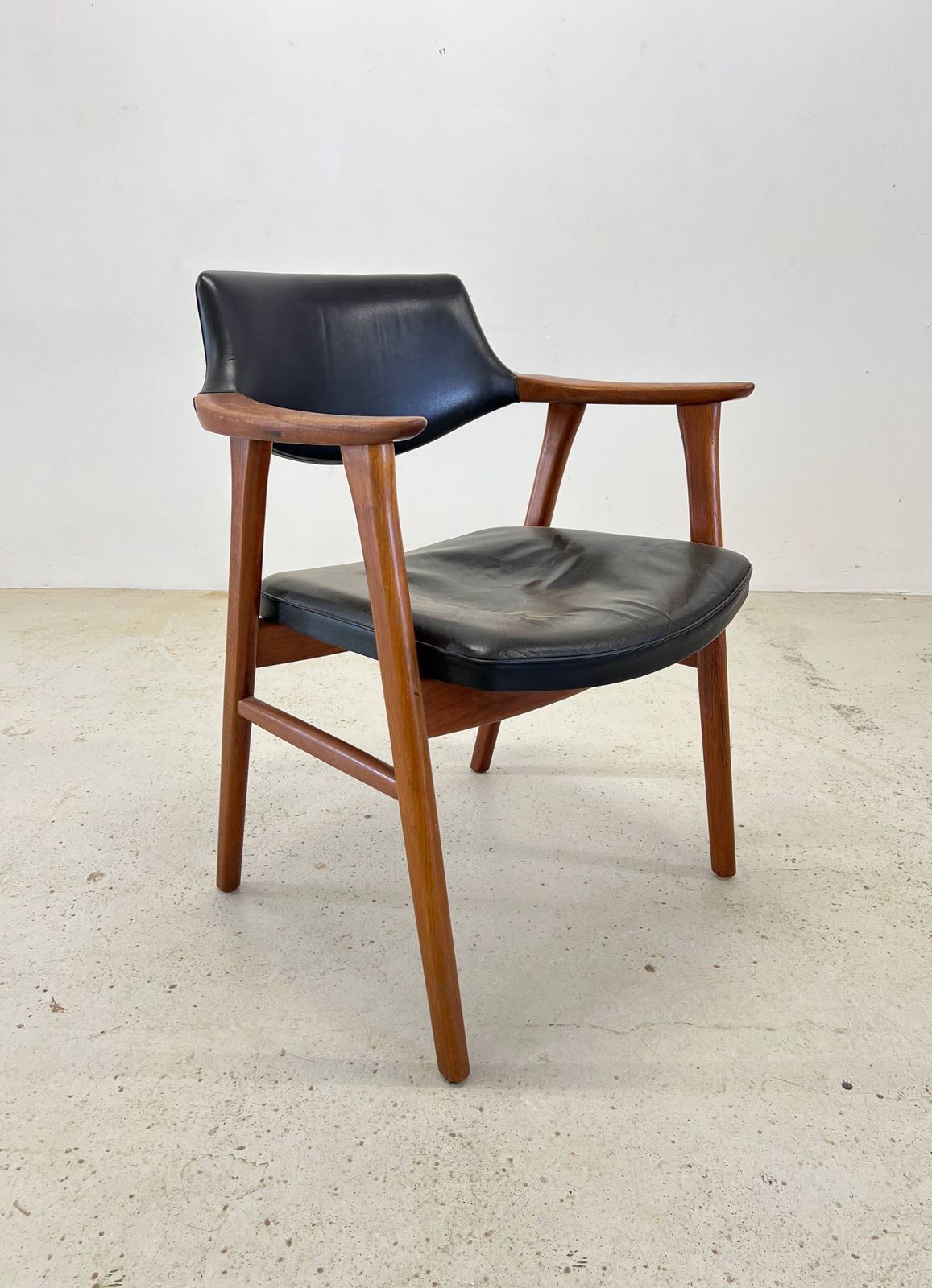 Erik Kierkegaard Teak & Leather Armchair By Hong Møbelfabrik, 1960s photo furniture