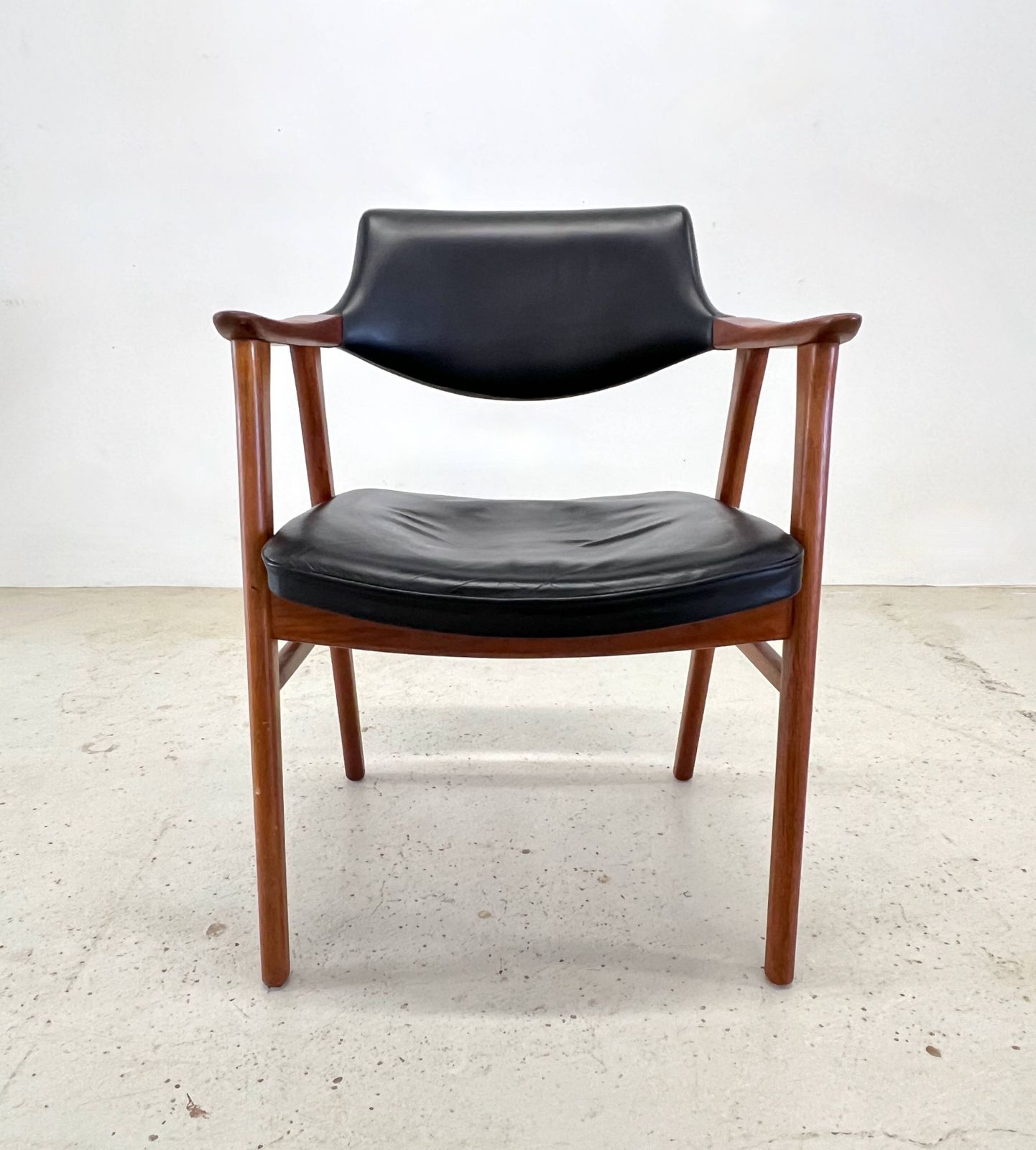 Erik Kierkegaard Teak & Leather Armchair By Hong Møbelfabrik, 1960s photo for sale