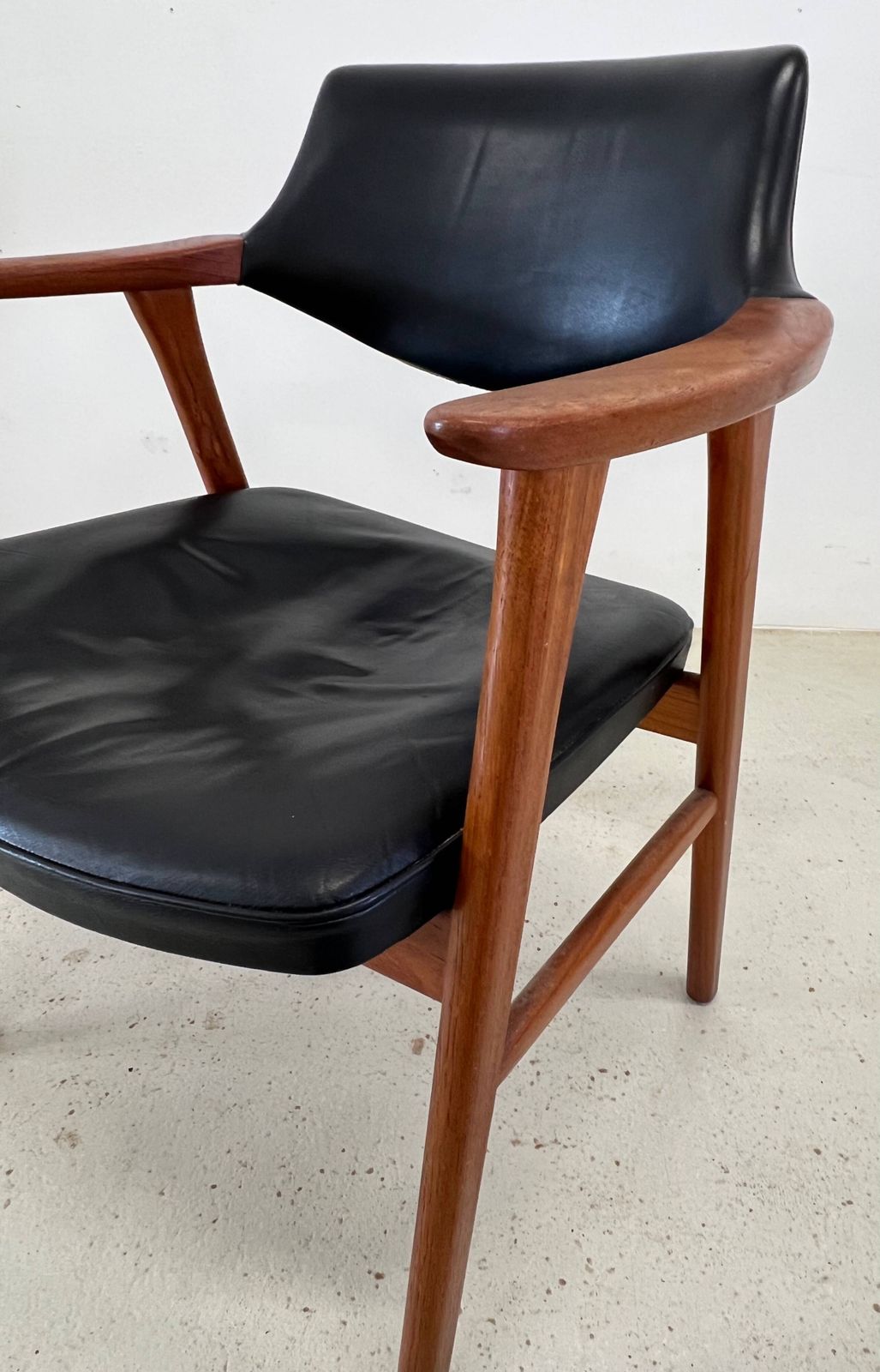 Erik Kierkegaard Teak & Leather Armchair By Hong Møbelfabrik, 1960s photo buy