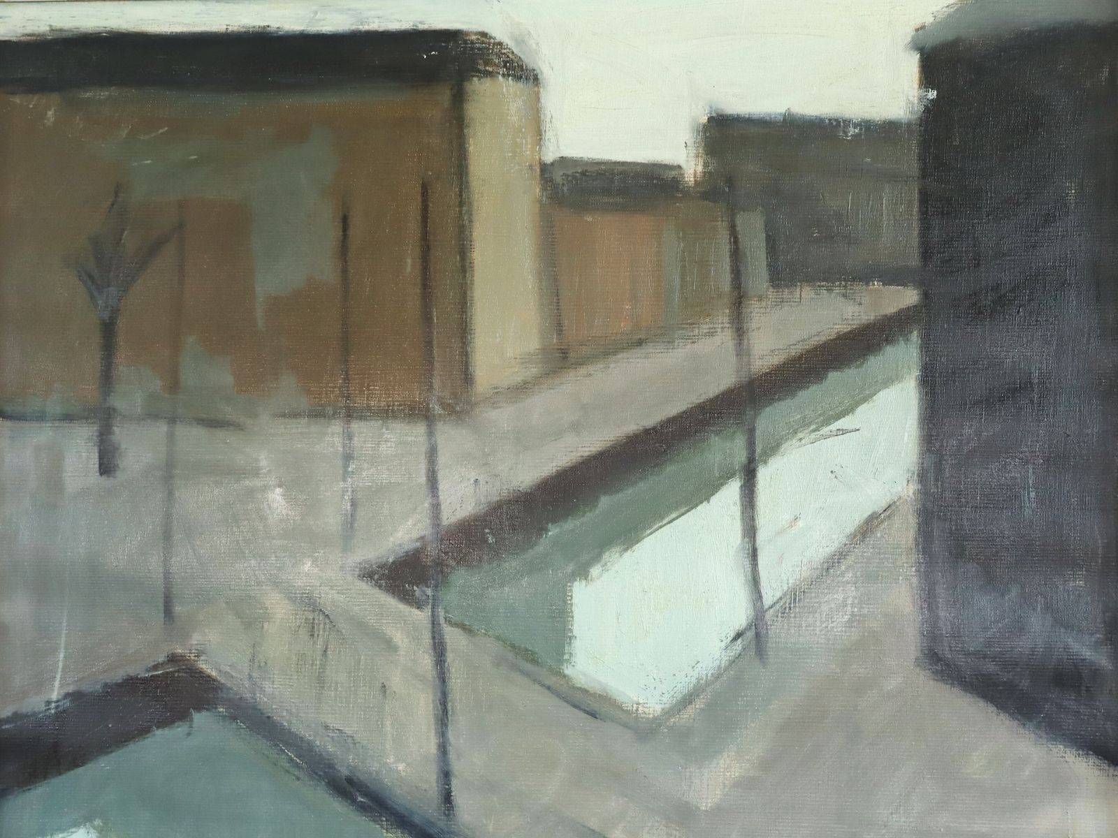 Echoes Of The Street Oil Painting photo vintage